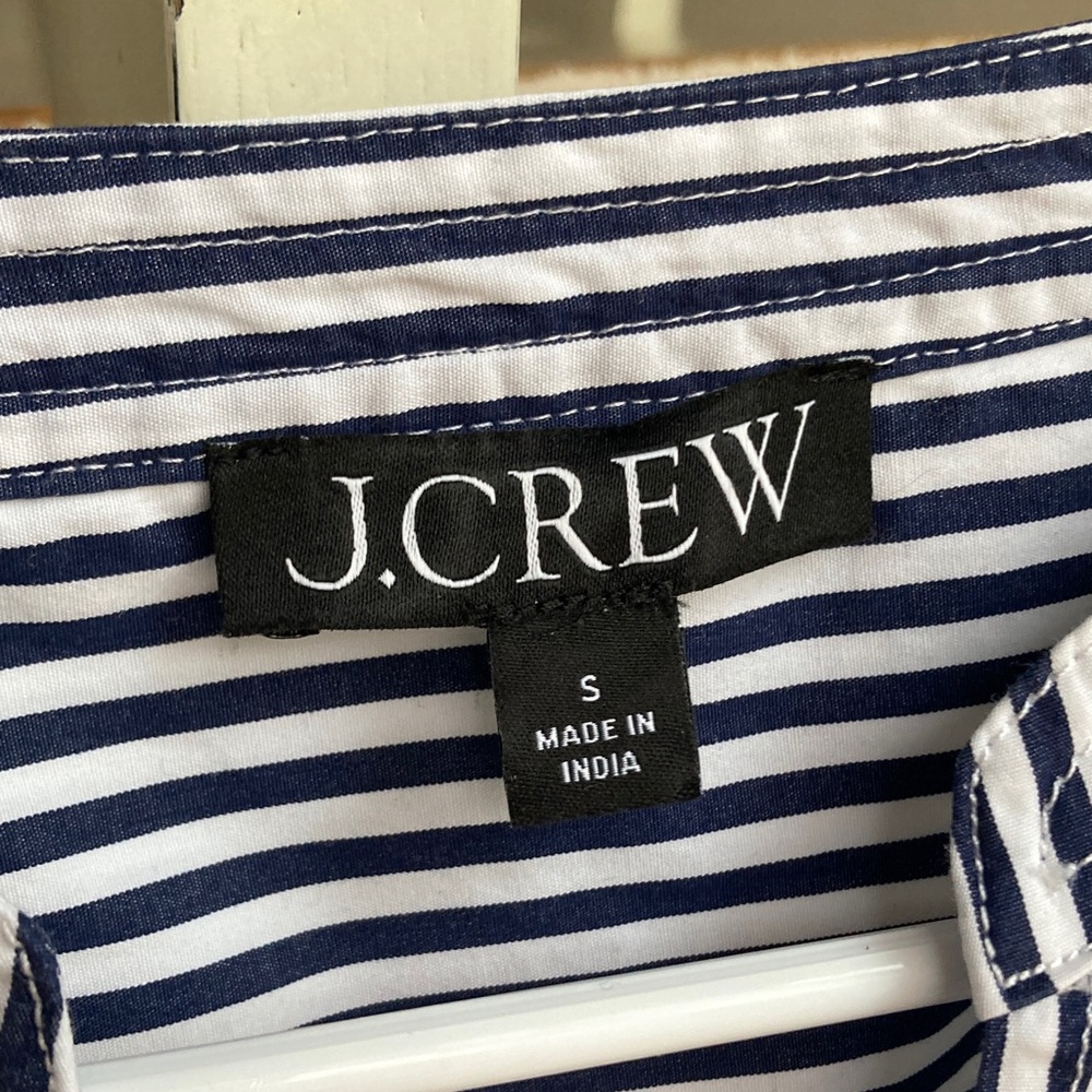 J Crew Delilah Dress in Striped Cotton Poplin. Size Small - Picture 11 of 15